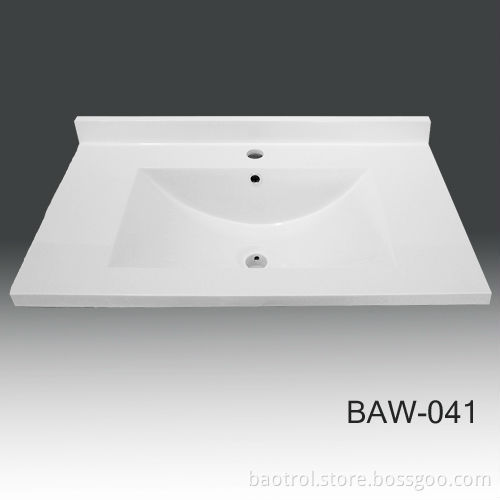 Good quality eco-friendly artificial stone basin cabinet